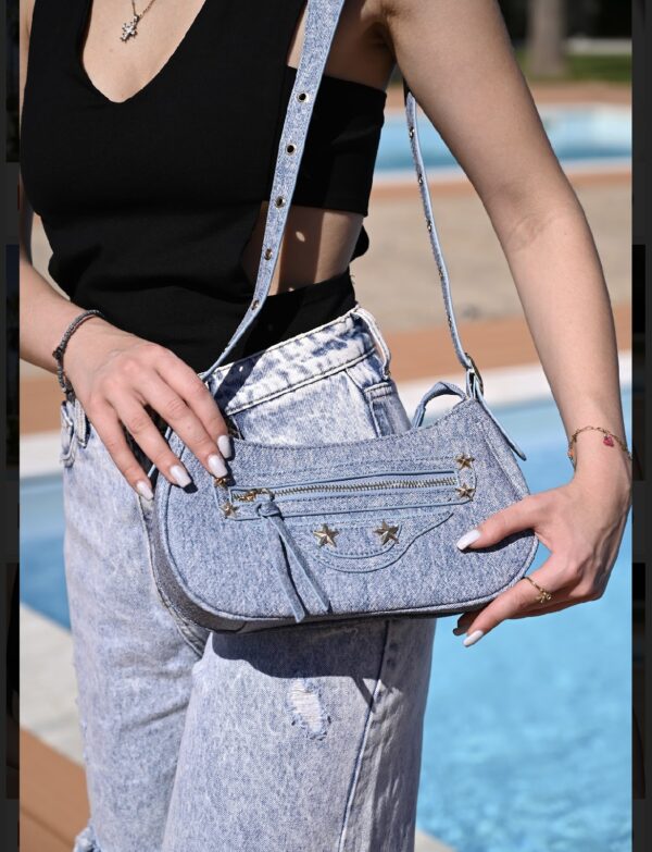 Τσάντα ώμου blue jean